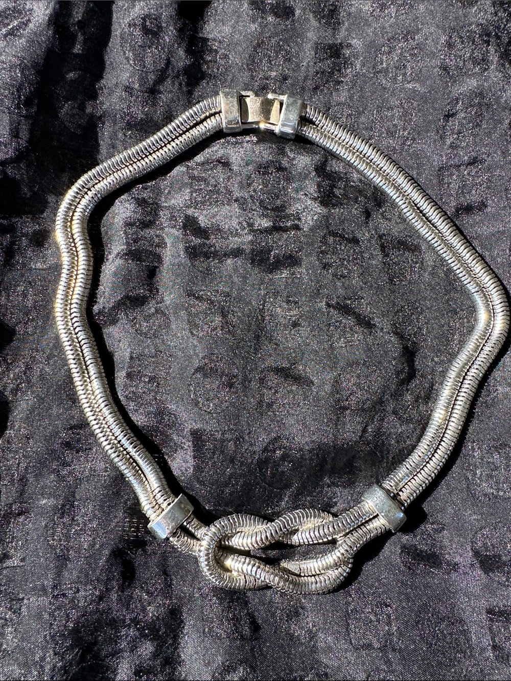Silver Knot Statement Necklace - Women Jewelry